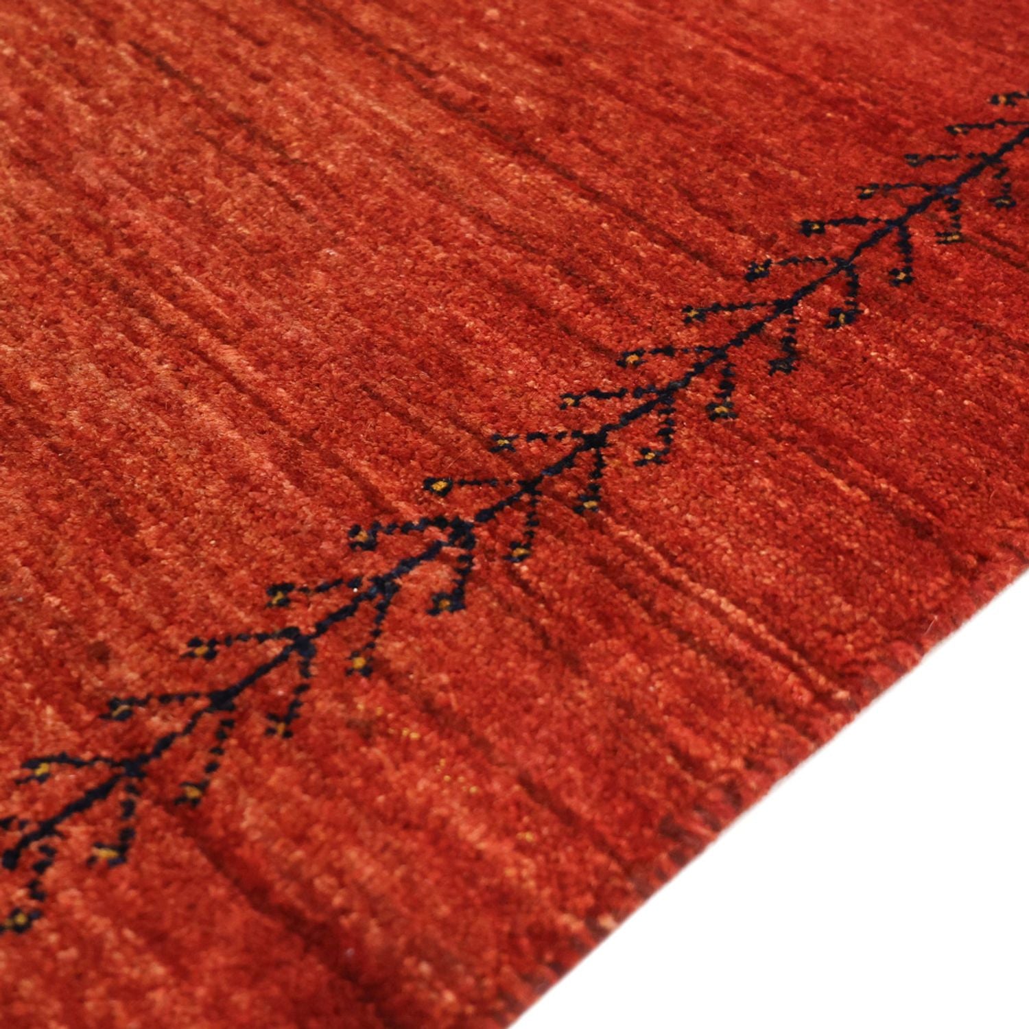 Gabbeh Teppich - Loribaft Perser - 115 x 82 cm - dunkelrot