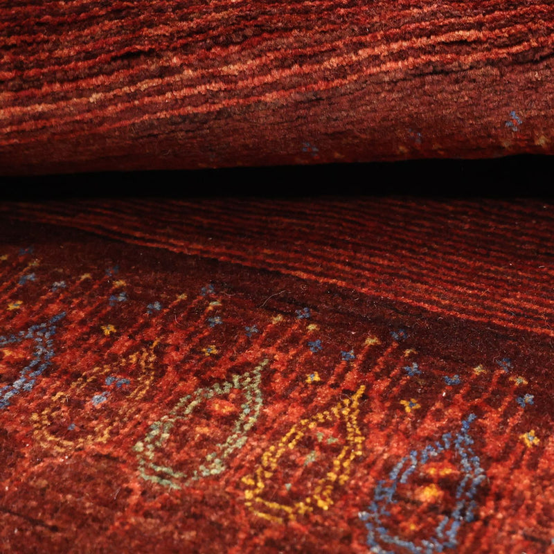 Gabbeh Teppich - Kaschkuli Perser - 131 x 82 cm - dunkelrot