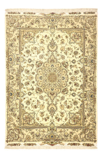 Perserteppich - Täbriz - Premium - Seidenkette - 206 x 145 cm - beige