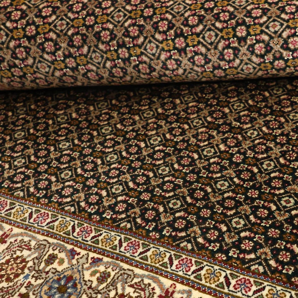 Perserteppich - Täbriz - Royal - 144 x 106 cm - olivgrün