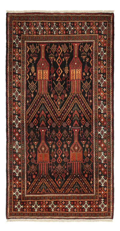 Belutsch Teppich 119x219cm - Orientteppich - dunkelrot