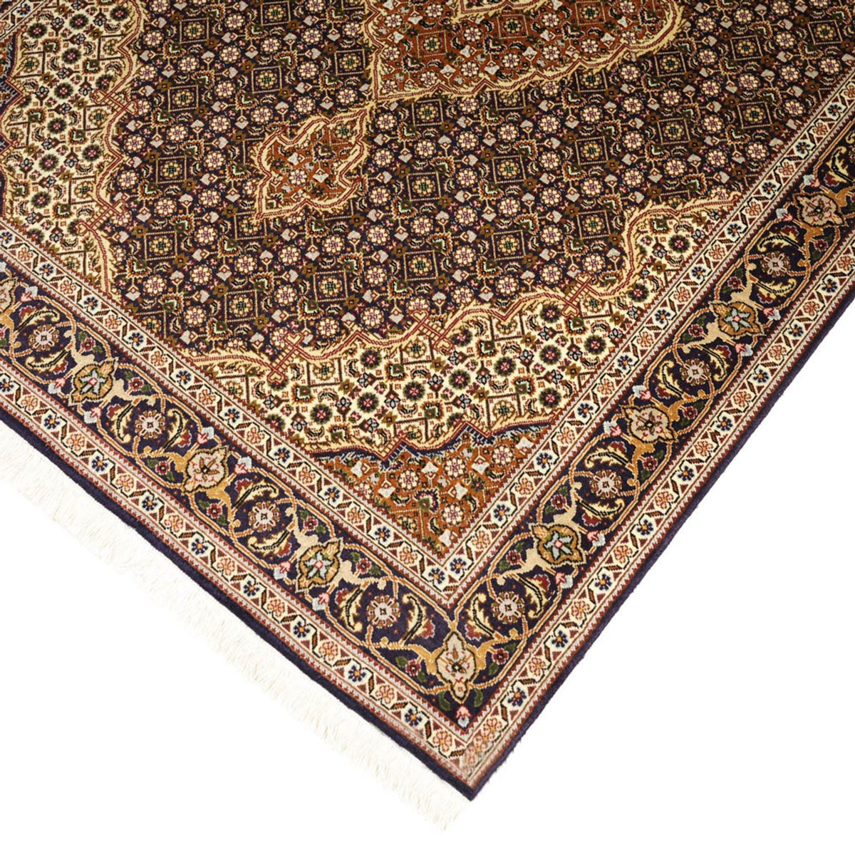Perserteppich - Täbriz - Royal - 152 x 104 cm - dunkelbeige