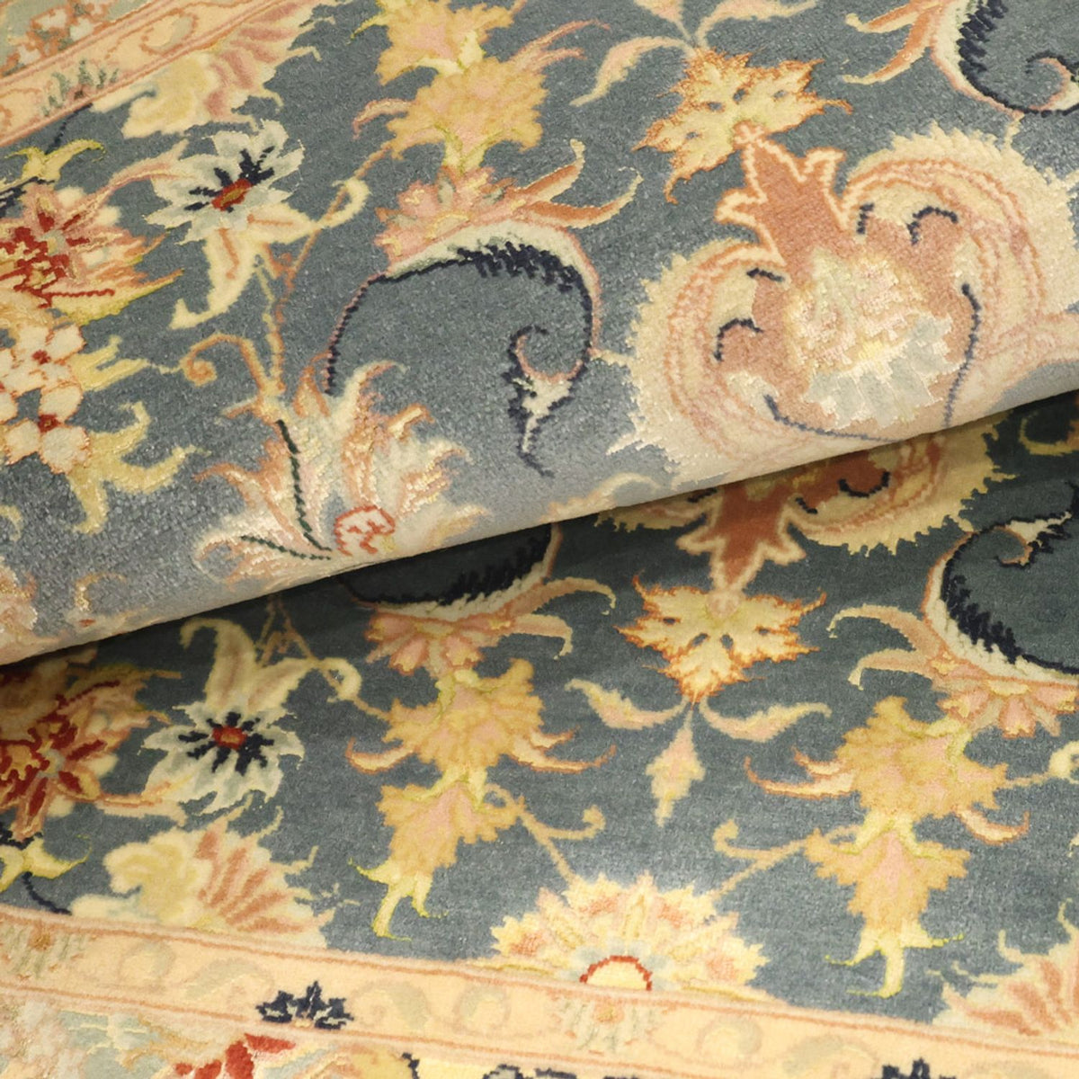 Perserteppich - Täbriz - Royal - 118 x 81 cm - hellblau