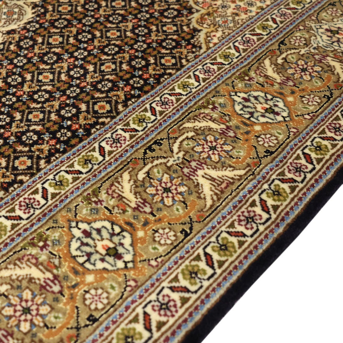 Perserteppich - Täbriz - Royal - 154 x 102 cm - dunkelbeige