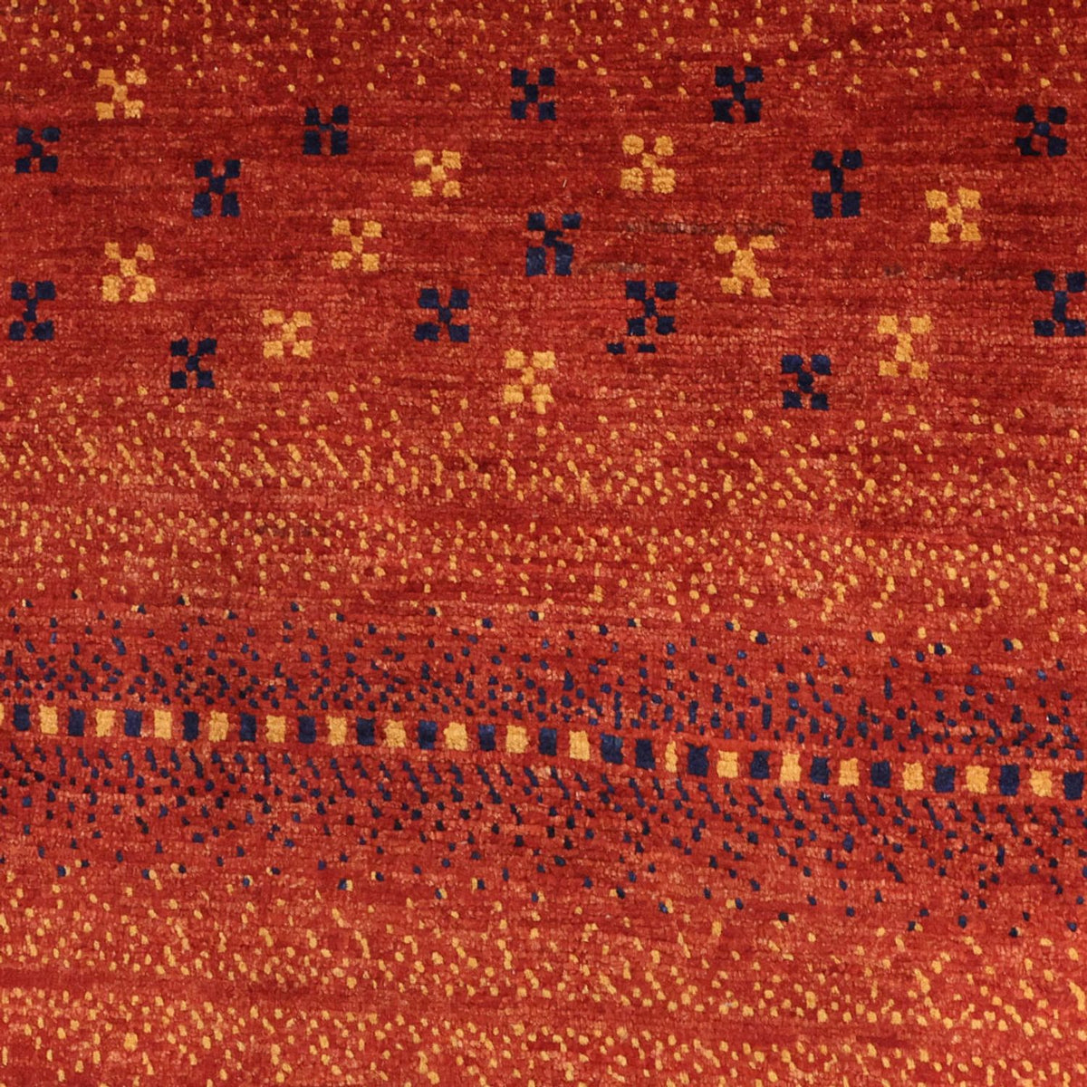 Gabbeh Teppich - Kaschkuli Perser - 122 x 98 cm - rot