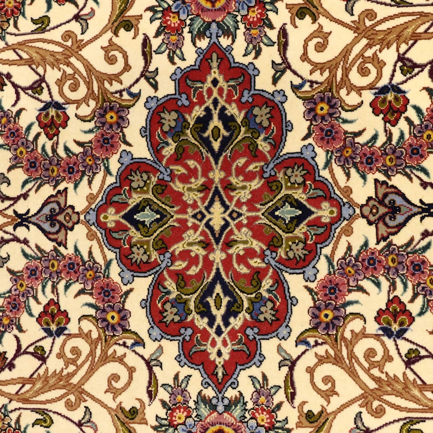 Perserteppich - Isfahan - Premium - Seidenkette - 171 x 111 cm - beige