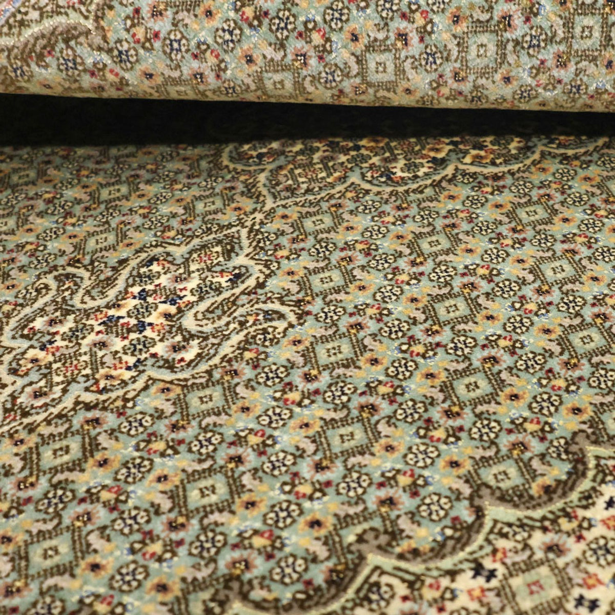 Perserteppich - Täbriz - Royal - 153 x 101 cm - olivgrün