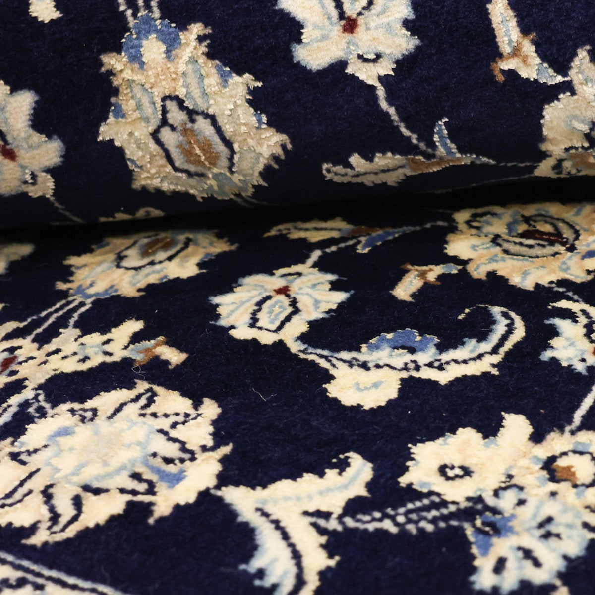 Perserteppich - Nain - Royal - 114 x 77 cm - dunkelblau