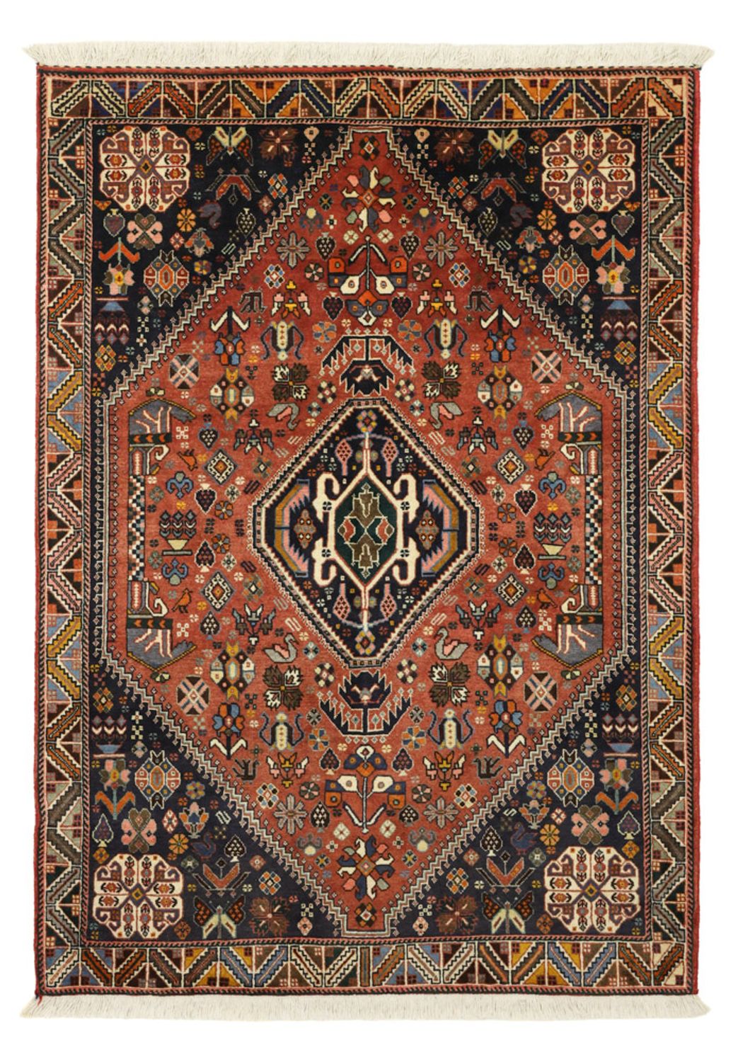 Gabbeh Teppich - Kaschkuli Perser - 150 x 105 cm - dunkelrot