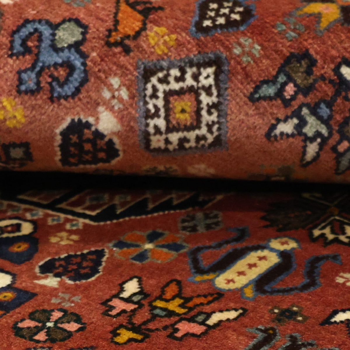 Gabbeh Teppich - Kaschkuli Perser - 150 x 105 cm - dunkelrot