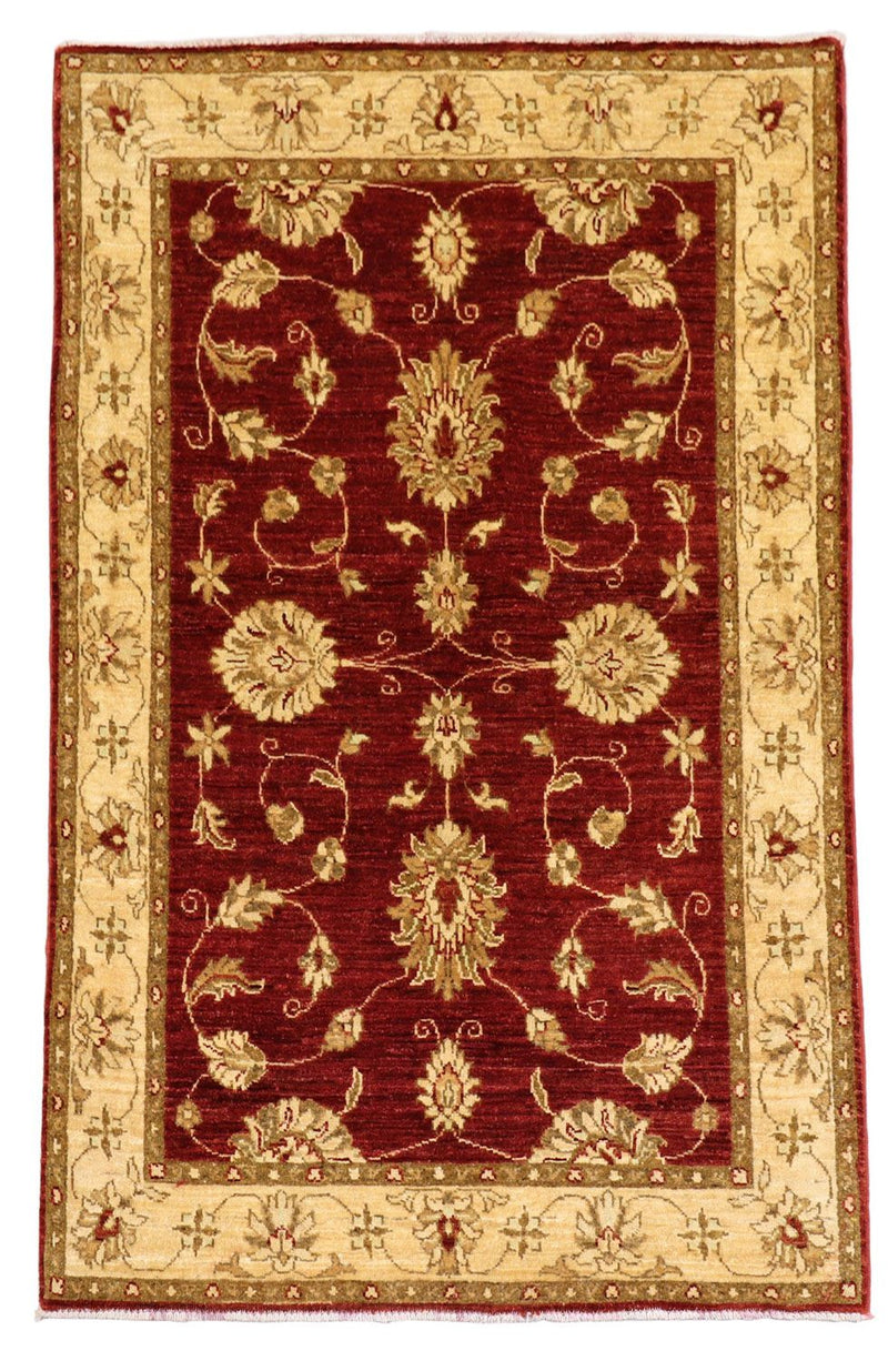 Ziegler Teppich 153 x 100 cm - dunkelrot