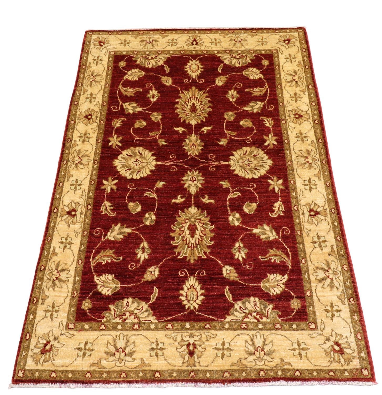 Ziegler Teppich 153 x 100 cm - dunkelrot