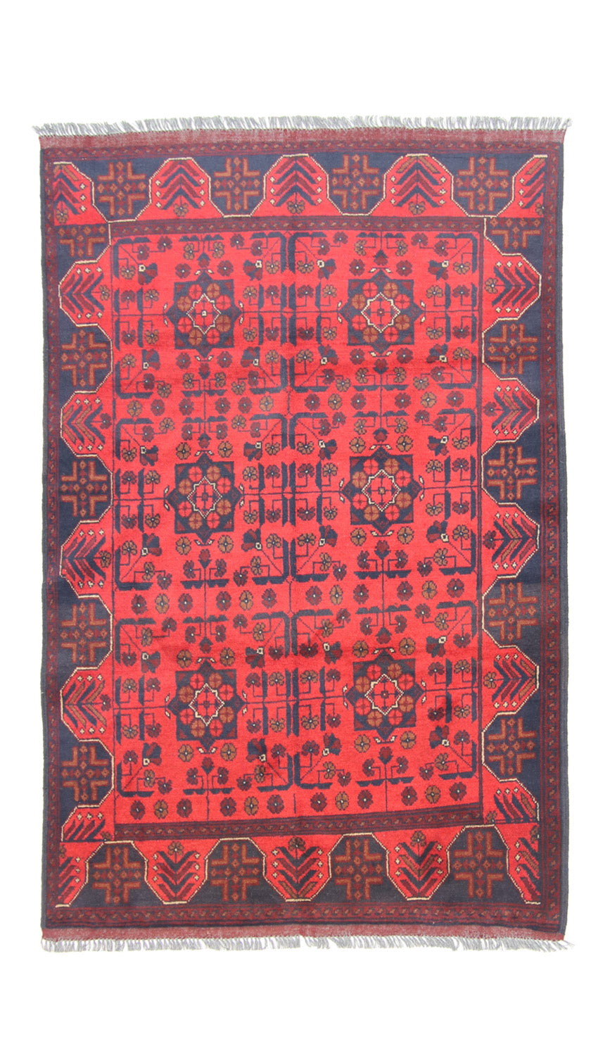 Afghan Teppich - Kunduz 191 x 121 cm - dunkelblau