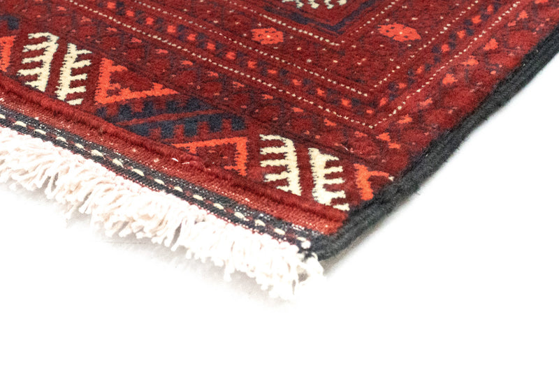 Afghan Teppich - Buchara 293 x 87 cm - dunkelrot