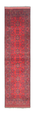 Afghan Teppich - Kunduz 294 x 80 cm - rot