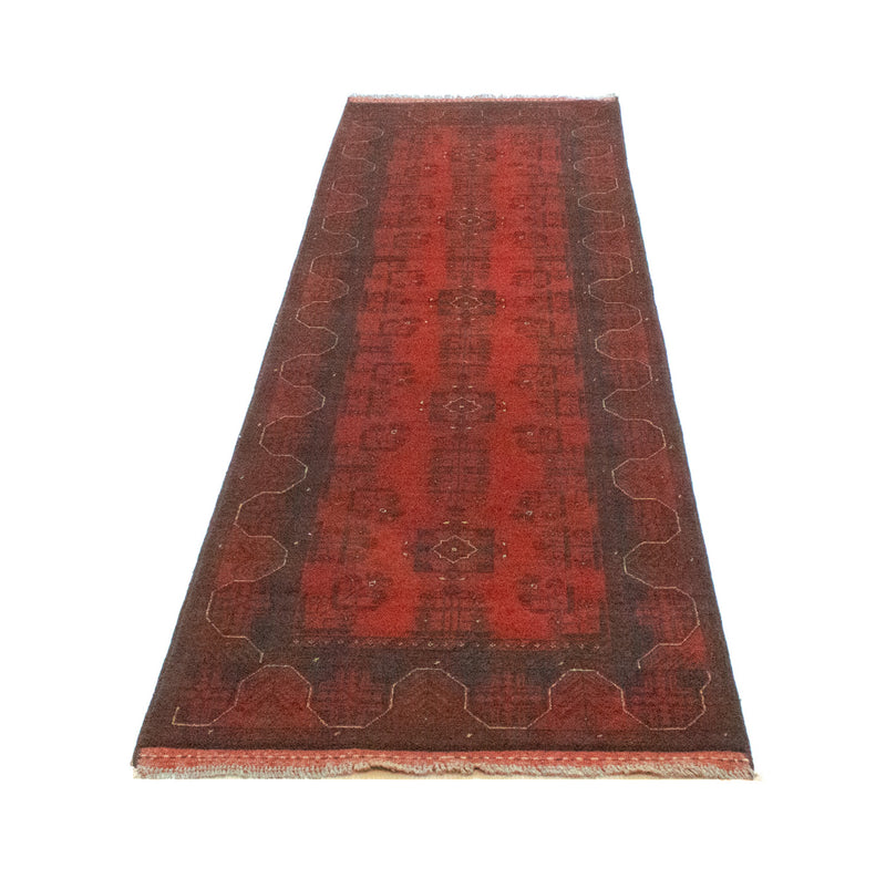Afghan Teppich - Kunduz 289 x 77 cm - rot