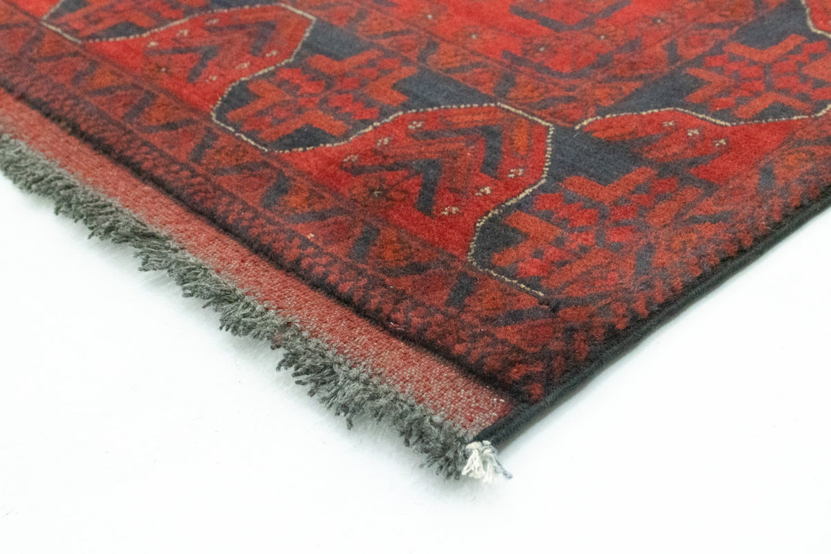 Afghan Teppich - Kunduz 296 x 77 cm - rot