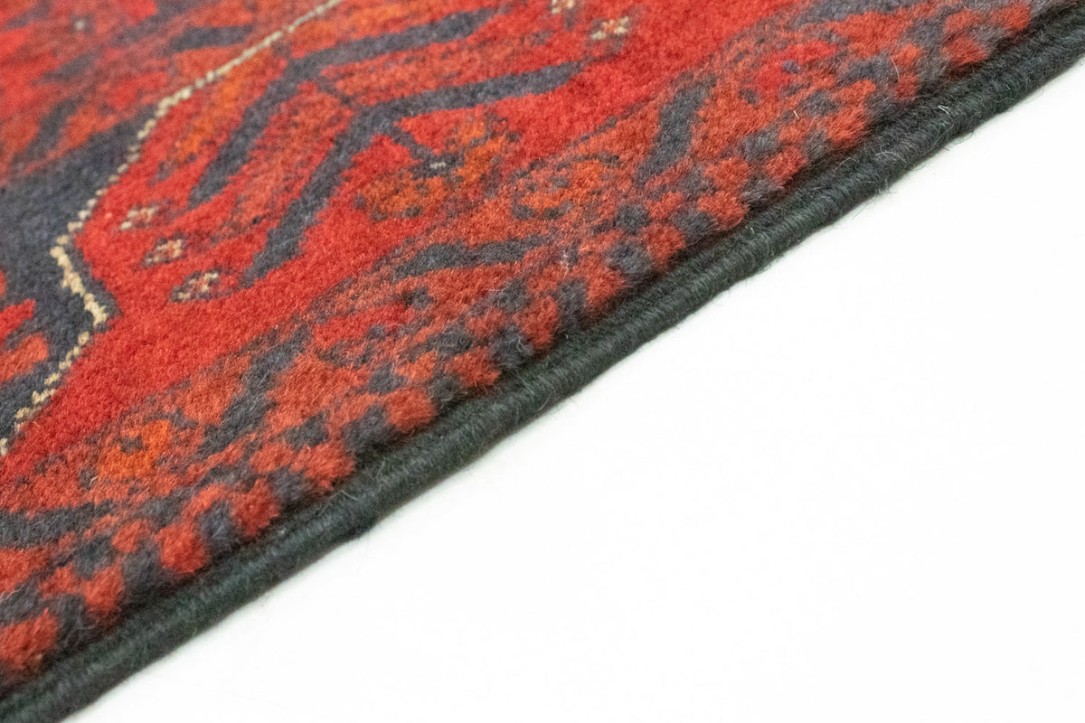 Afghan Teppich - Kunduz 296 x 77 cm - rot