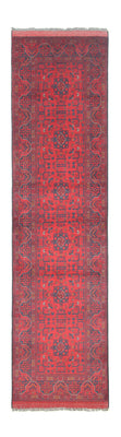 Afghan Teppich - Kunduz 297 x 74 cm - rot