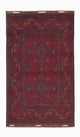 Afghan Teppich - Kunduz 123 x 75 cm - dunkelrot