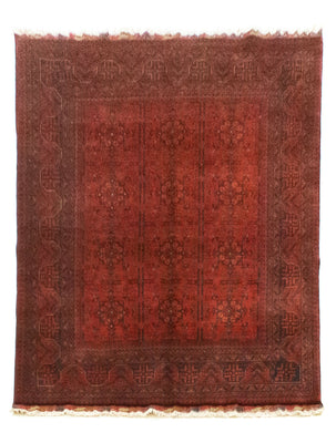 Afghan Teppich - Kunduz 194 x 147 cm - rot