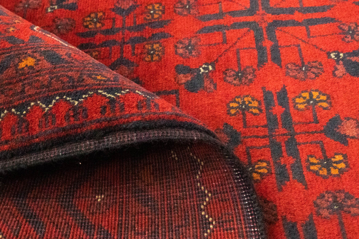 Afghan Teppich - Kunduz 194 x 147 cm - rot
