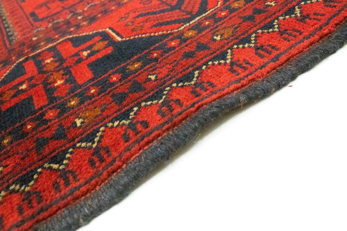 Afghan Teppich - Kunduz 193 x 151 cm - rot