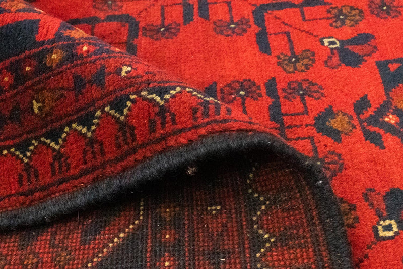 Afghan Teppich - Kunduz 193 x 151 cm - rot