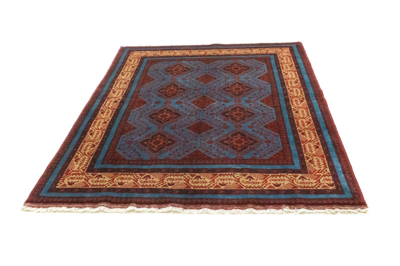 Afghan Teppich - Kunduz 200 x 151 cm - rot