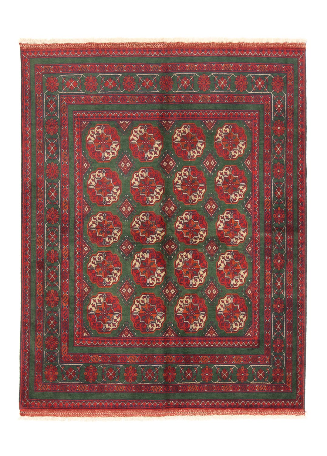 Afghan Teppich - Kunduz 190 x 150 cm - rot