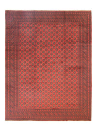Afghan Teppich - Filpa 390 x 302 cm - dunkelrot