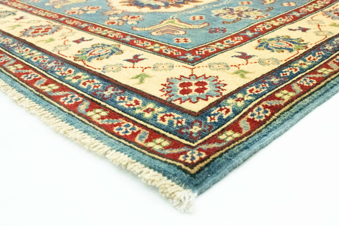 Ziegler Teppich - Kazak 183 x 117 cm - seeblau