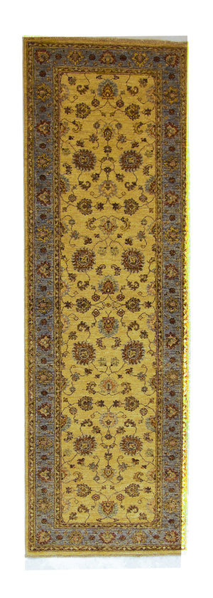 Ziegler Teppich 250 x 80 cm - senfgelb