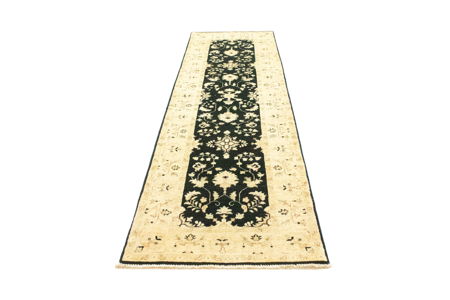 Ziegler Teppich 307 x 84 cm - schwarz