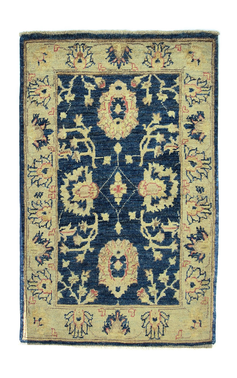 Ziegler Teppich 96 x 62 cm - dunkelblau