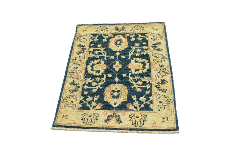 Ziegler Teppich 96 x 62 cm - dunkelblau