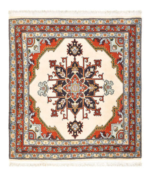 Perserteppich - Nomadic quadratisch  - 105 x 100 cm - creme