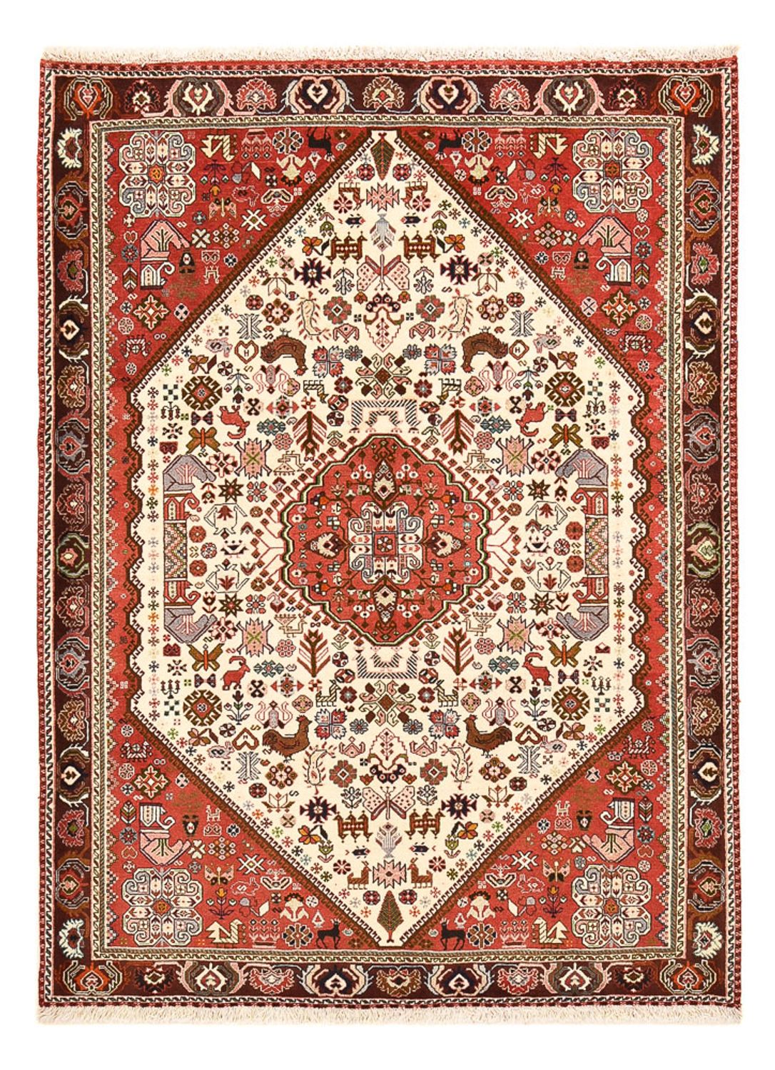 Gabbeh Teppich - Kaschkuli Perser - 200 x 150 cm - creme