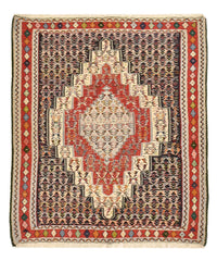 Kelim Teppich - Oriental quadratisch  - 147 x 130 cm - rot