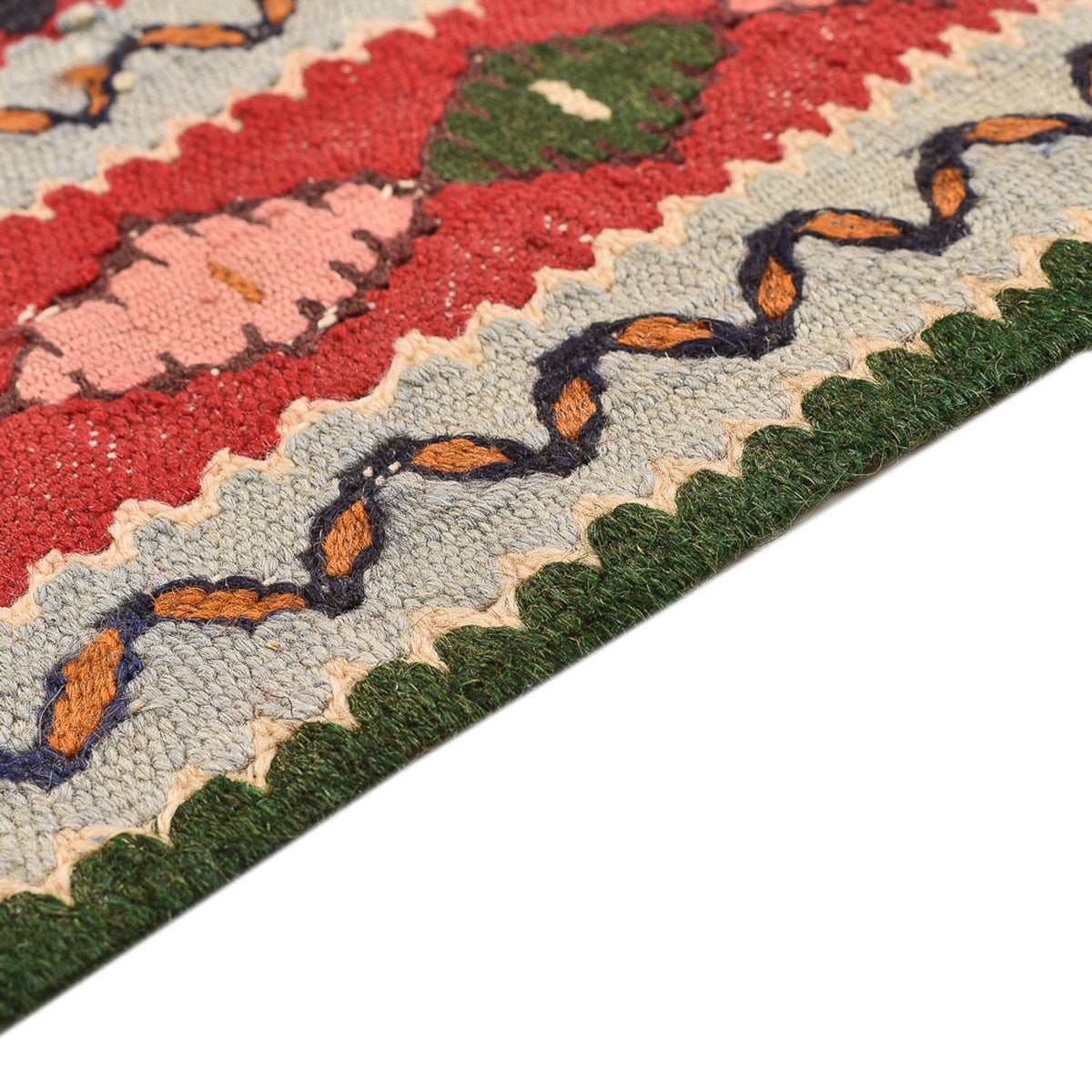 Kelim Teppich - Oriental quadratisch  - 147 x 130 cm - rot