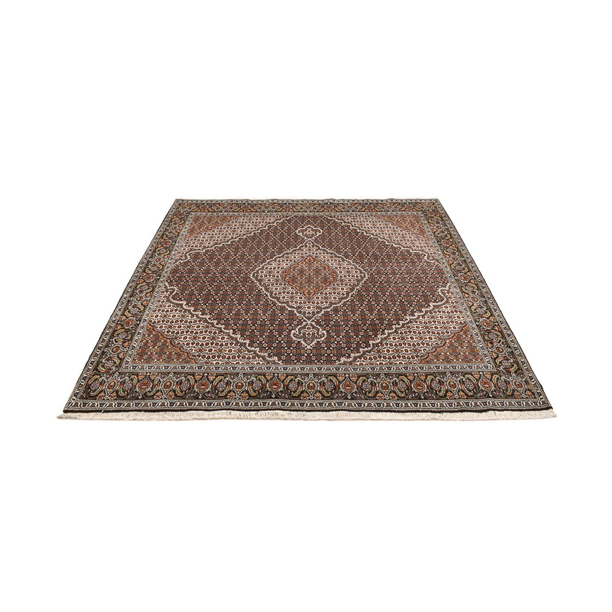Perserteppich - Täbriz - Royal quadratisch  - 207 x 205 cm - braun