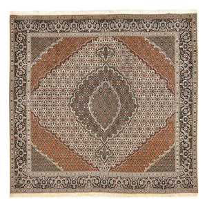 Perserteppich - Täbriz - Royal quadratisch  - 206 x 202 cm - hellbraun