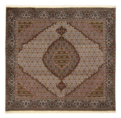 Perserteppich - Täbriz - Royal quadratisch  - 203 x 200 cm - braun