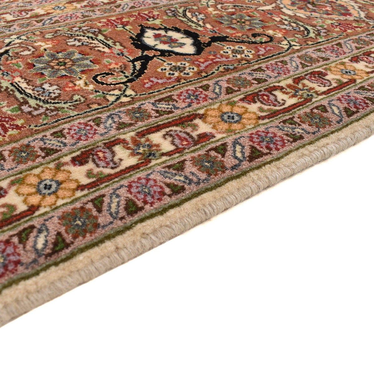 Perserteppich - Täbriz - Royal quadratisch  - 201 x 197 cm - dunkelbeige