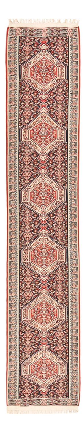 Läufer Kelim - Oriental - 395 x 85 cm - dunkelbeige