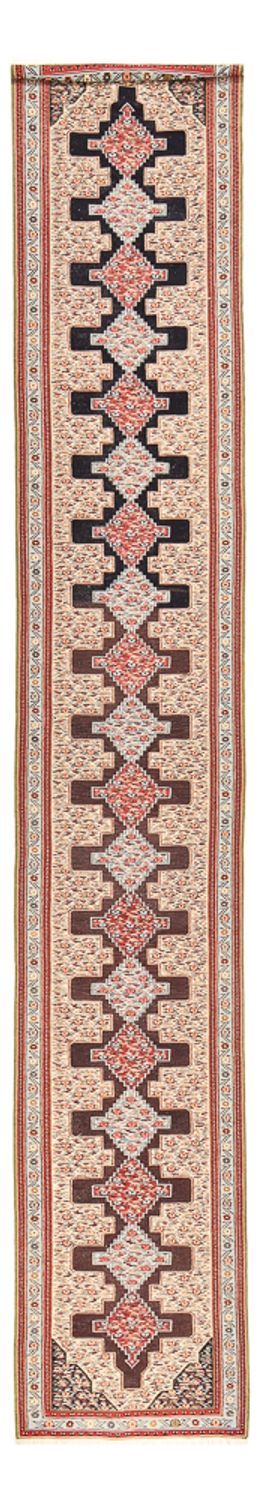 Läufer Kelim - Oriental - 495 x 85 cm - dunkelblau