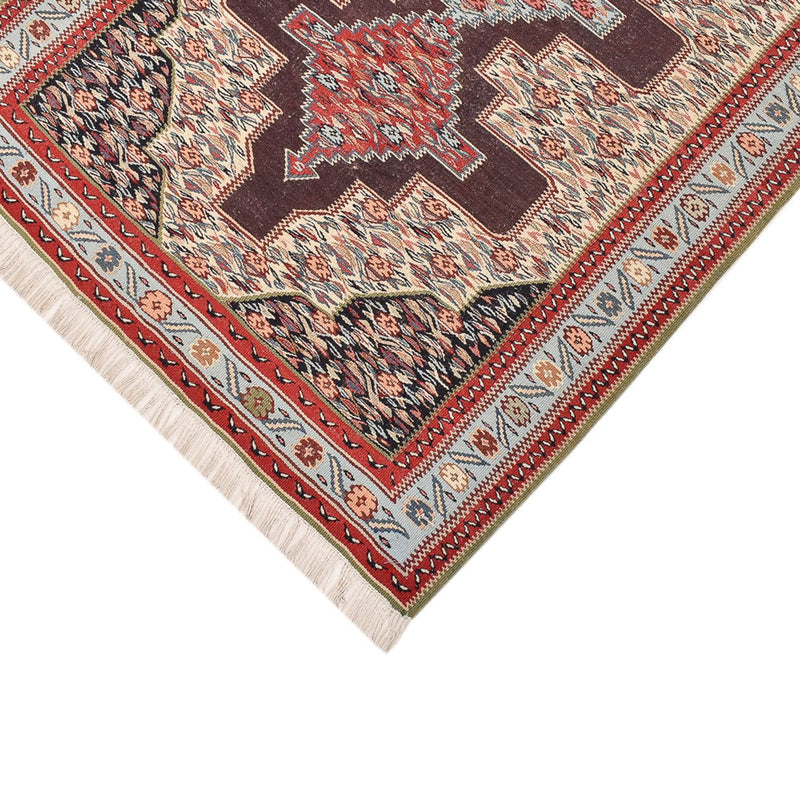 Läufer Kelim - Oriental - 495 x 85 cm - dunkelblau