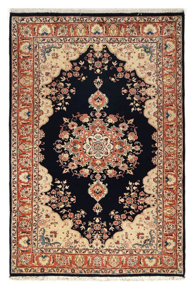Maschad Teppich 138x208cm - Perserteppich - dunkelblau