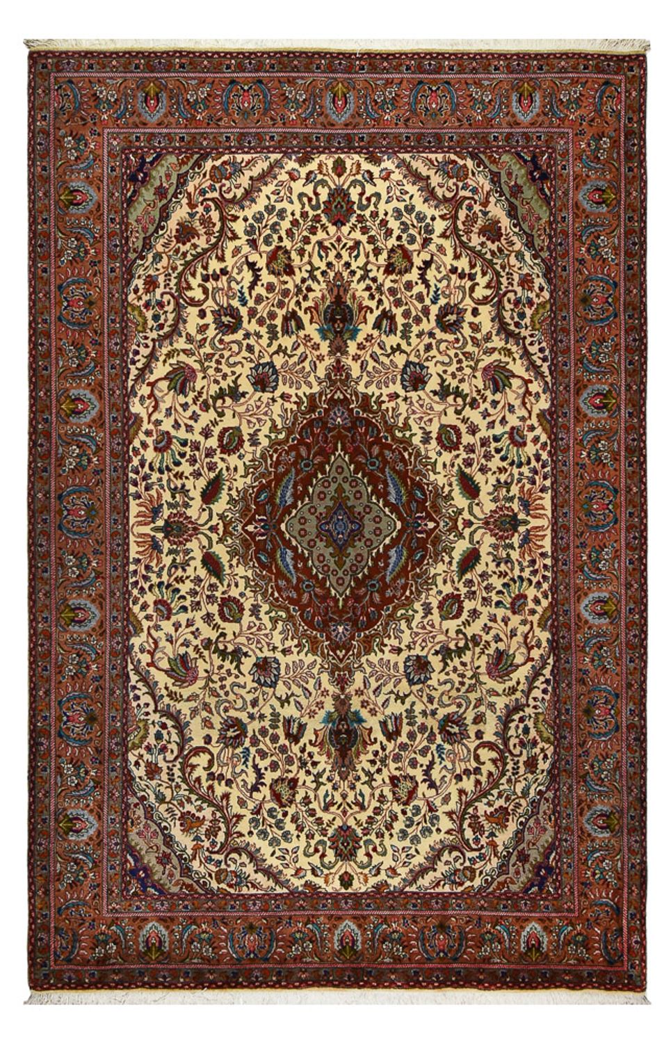 Perserteppich - Täbriz - Royal - 312 x 206 cm - dunkelbeige