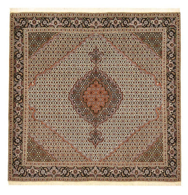 Perserteppich - Täbriz - Royal quadratisch  - 203 x 198 cm - hellbraun
